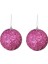 Yılbaşı Süsü 2'li Parıltılı Top Pembe 10 cm 1