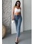 Mom Fit Kot Pantolon Buz Mavi - 27301 3