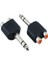 Stereo 6.3 mm Erkek - 2x Rca Dişi Çevirici Aparat 1