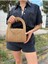 Soft Mini Jüt Hasır Portföy Clutch El Çantası Yazın Modası 2