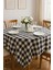 Kareli Masa Örtüsü Sofra Bezi 160X160 cm Happytime 1