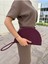 Moss Fermuarlı Hasır Jüt Vegan Clutch Çanta 1