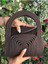 Soft Mini Jüt Hasır Portföy Clutch El Çantası Yazın Modası 4