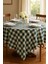 Kareli Masa Örtüsü Sofra Bezi 160X160 cm Happytime 3