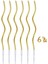 Gold Zikzak Doğum Günü Pastası Mumu 6’lı Paket – Dekoratif Pasta ve Parti Süsleme Mumu 15 cm 1
