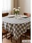 Kareli Masa Örtüsü Sofra Bezi 160X160 cm Happytime 1