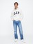 Erkek Beyaz Gap Logo Relaxed Fleece Sweatshirt 3