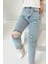 Skinny Kot Pantolon Buz Mavi - 26830 3