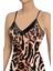 Kadın Atlet Saten Yaka Leoparlı (%90 Viskon - %10 Elastan) 1