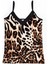 Kadın Atlet Saten Yaka Leoparlı (%90 Viskon - %10 Elastan) 2