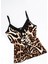 Kadın Atlet Saten Yaka Leoparlı (%90 Viskon - %10 Elastan) 5