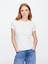 Kadın Beyaz Soft Crewneck T-Shirt 1