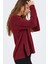 Kadın Onlamalıo Oversize V Yaka Örme Kazak 15340735 Bordo 1