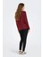 Kadın Onlamalıo Oversize V Yaka Örme Kazak 15340735 Bordo 5
