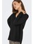 Kadın Onlamalıo Oversize V Yaka Örme Kazak 15340735 Siyah 3