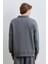 Erkek Logolu Yarı Fermuarlı Sweatshirt M0S10465-80776 Gri 4
