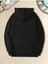 Gitar Enstrüman Baskılı Kapüşonlu Cepli Içi Yünlü Siyah Sweatshirt 2