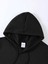 Soccer Rythm Baskılı Kapüşonlu Cepli Içi Yünlü Siyah Sweatshirt 3
