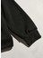 One Baskılı Kapüşonlu Cepli Içi Yünlü Siyah Sweatshirt 3