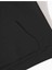 Yarı Leopar Çiçek Baskılı Kapüşonlu Cepli Içi Yünlü Siyah Sweatshirt 5