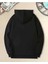 Yıldız Kot Hoodie Baskılı Kapüşonlu Cepli Içi Yünlü Siyah Sweatshirt 2