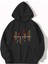 Black History Baskılı Kapüşonlu Cepli Içi Yünlü Siyah Sweatshirt 1