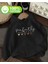 Perfectly Imperfect Baskılı Kapüşonlu Cepli Içi Yünlü Siyah Sweatshirt 1