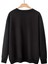 Çiçekli Cep Göğüs Baskılı Bisisklet Yaka Siyah Sweatshirt 2