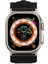 Apple Watch Ultra (49MM) Uyumlu Inovatif Halka Tasarımlı Hasır Kumaş Kordon-99 Siyah 3