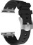 Apple Watch 4 (44MM) Uyumlu Metal Toka Tasarımlı Silikon Kordon-89 Siyah 2