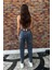 Kadın Yüksek Bel Boyfriend Likralı Kot Pantolon 6
