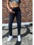 Kadın Yüksek Bel Boyfriend Likralı Kot Pantolon 3