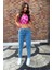 Kadın Yüksek Bel Boyfriend Likralı Kot Pantolon 4