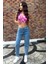 Kadın Yüksek Bel Boyfriend Likralı Kot Pantolon 6