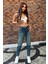 Kadın Yüksek Bel Boyfriend Likralı Kot Pantolon 7