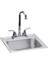DSEP1515C Dayton Tek Kase Drop-In Paslanmaz Çelik Bar Lavabo + Musluk Kiti 1
