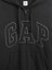 Erkek Siyah Relaxed Gap Logo Sherpa Astarlı Fermuarlı Sweatshirt 3