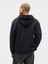 Erkek Siyah Relaxed Gap Logo Sherpa Astarlı Fermuarlı Sweatshirt 4
