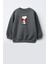 Kız Çocuk Snoopy Baskılı 3 Iplik Kumaş Pamuklu Sweatshirt 1