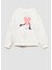 Kız Çocuk Kalp Baskılı 3 Iplik Kumaş Pamuklu Sweatshirt 2