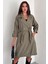 Kadın Kolu Katlamalı Kuşaklı Uzun Trençkot – Astarsız Hafif Tasarım 1