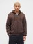 Erkek Kahverengi Relaxed Gap Logo Sherpa Astarlı Fermuarlı Sweatshirt 1