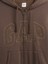 Erkek Kahverengi Relaxed Gap Logo Sherpa Astarlı Fermuarlı Sweatshirt 3