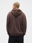 Erkek Kahverengi Relaxed Gap Logo Sherpa Astarlı Fermuarlı Sweatshirt 4