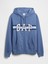 Erkek Mavi Relaxed Gap Logo Fermuarlı Sweatshirt 2