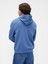 Erkek Mavi Relaxed Gap Logo Fermuarlı Sweatshirt 4