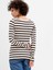 Kadın Siyah Çizgili Uzun Kollu T-Shirt 2