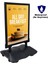 B1(70X100) Siyah Tekerlekli Yaylı Kaldırım Panosu Reklam ve Poster Panosu Dış Mekan Panosu 1