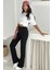 Kadın Yüksek Bel Düz Paça Tayt – Bağcıklı & Rahat Kesim 1