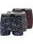 3 Adet Likralı Erkek Boxer Karışık Desenli Pamuklu 1
